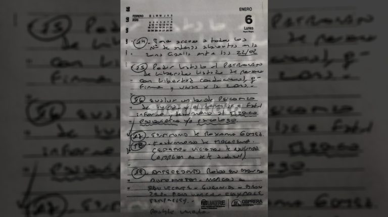 Las anotaciones de puño y letra del comisario Centurión que lo vinculan al crimen de Lucas