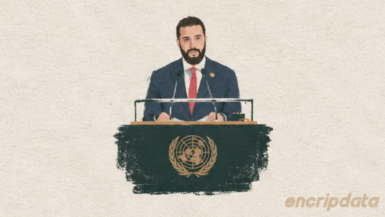 Ahmed al Sharaa, excombatiene de una filial de Al Qaeda, presente en la ONU